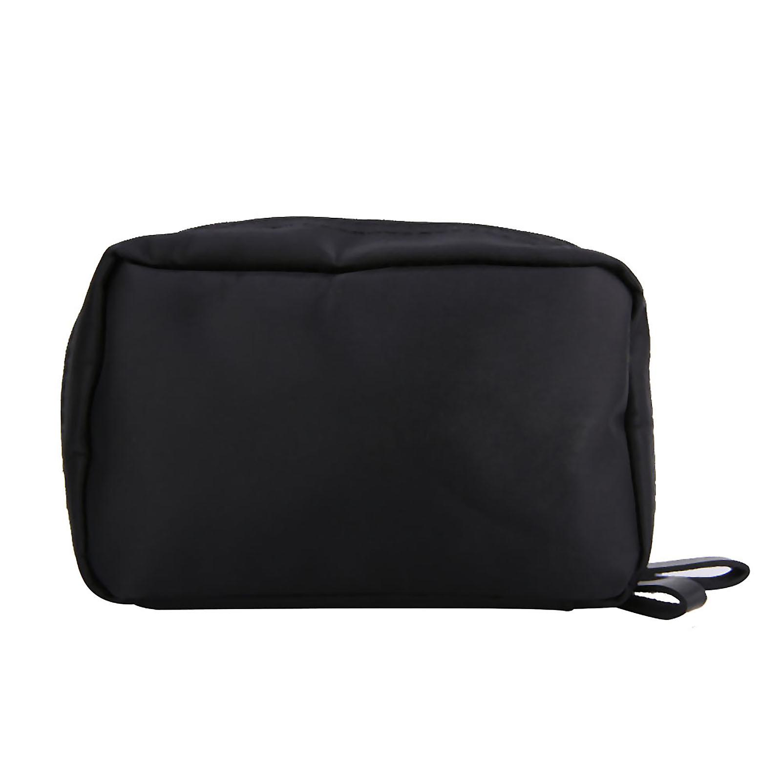 Portable Waterproof Beauty Makeup Bag Cosmetic Holder Pouch Storage Handbag (Balck+Pink)