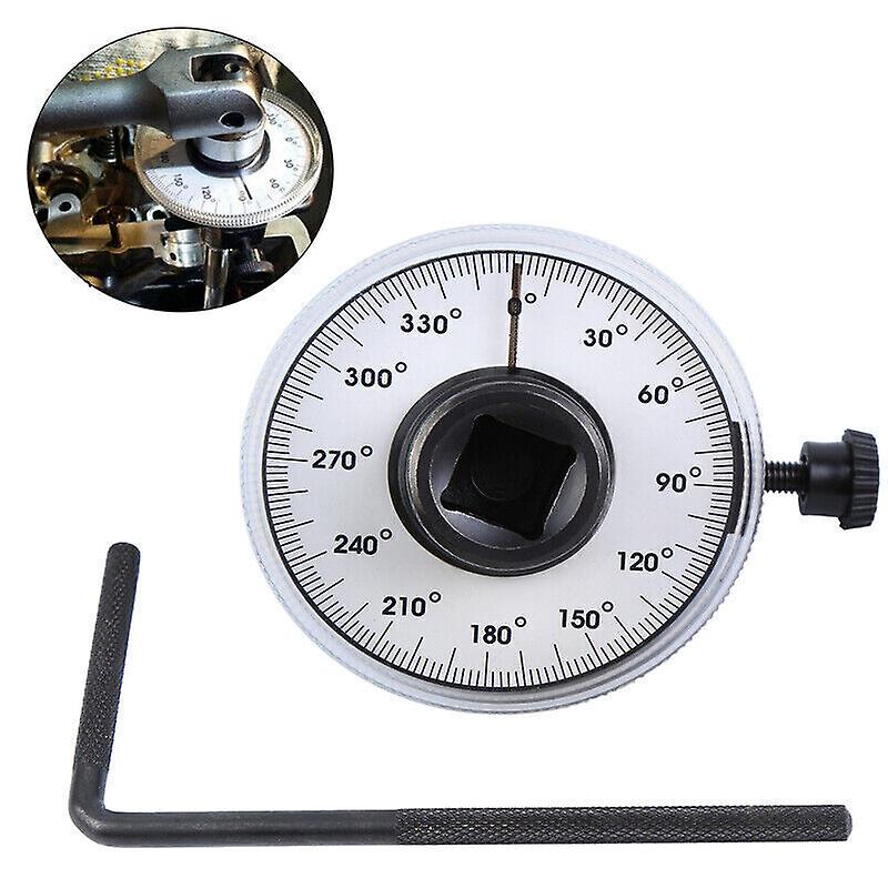 1/2" 360° angle gauge torque wrench ratchet protractor angle measuring device