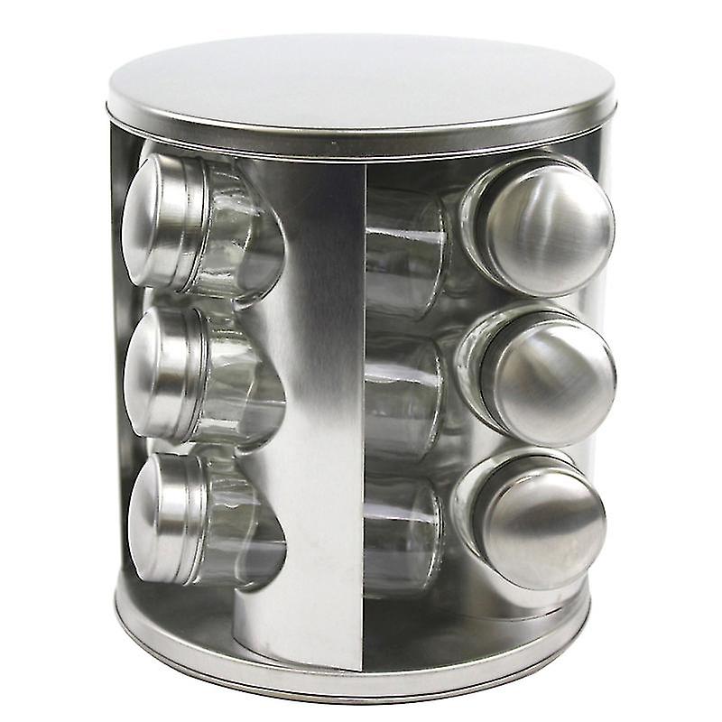 12pcs Stainless Steel Spice Jars
