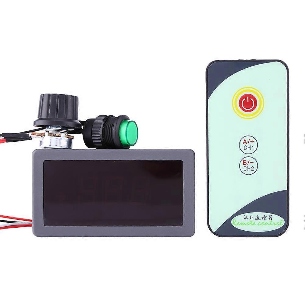 6V 12V 24V PWM DC منظم سرعة المحرك شاشة رقمية مع جهاز تحكم عن بعد IR