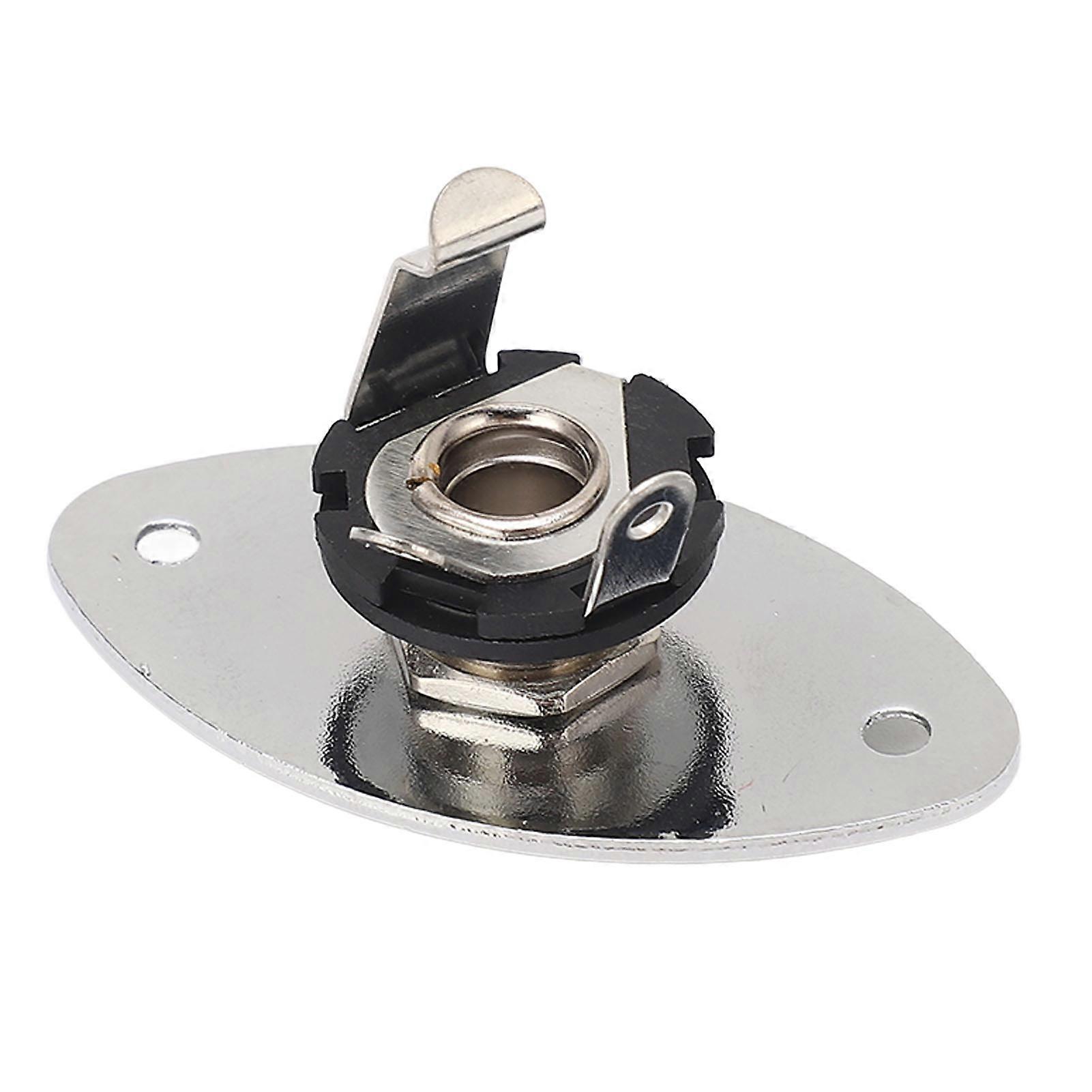 Gitarrjack oval form metall universal 1/4 tums jackhylsa för telegitarrer