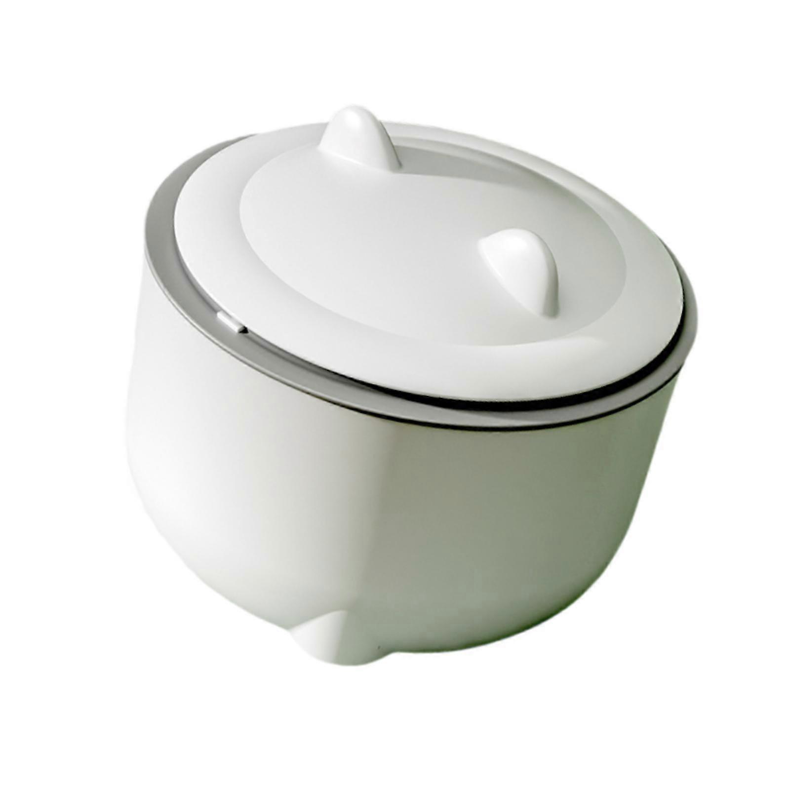 Desktop Trash Can Mini Wastebasket for Countertop Tabletop Coffee Table White