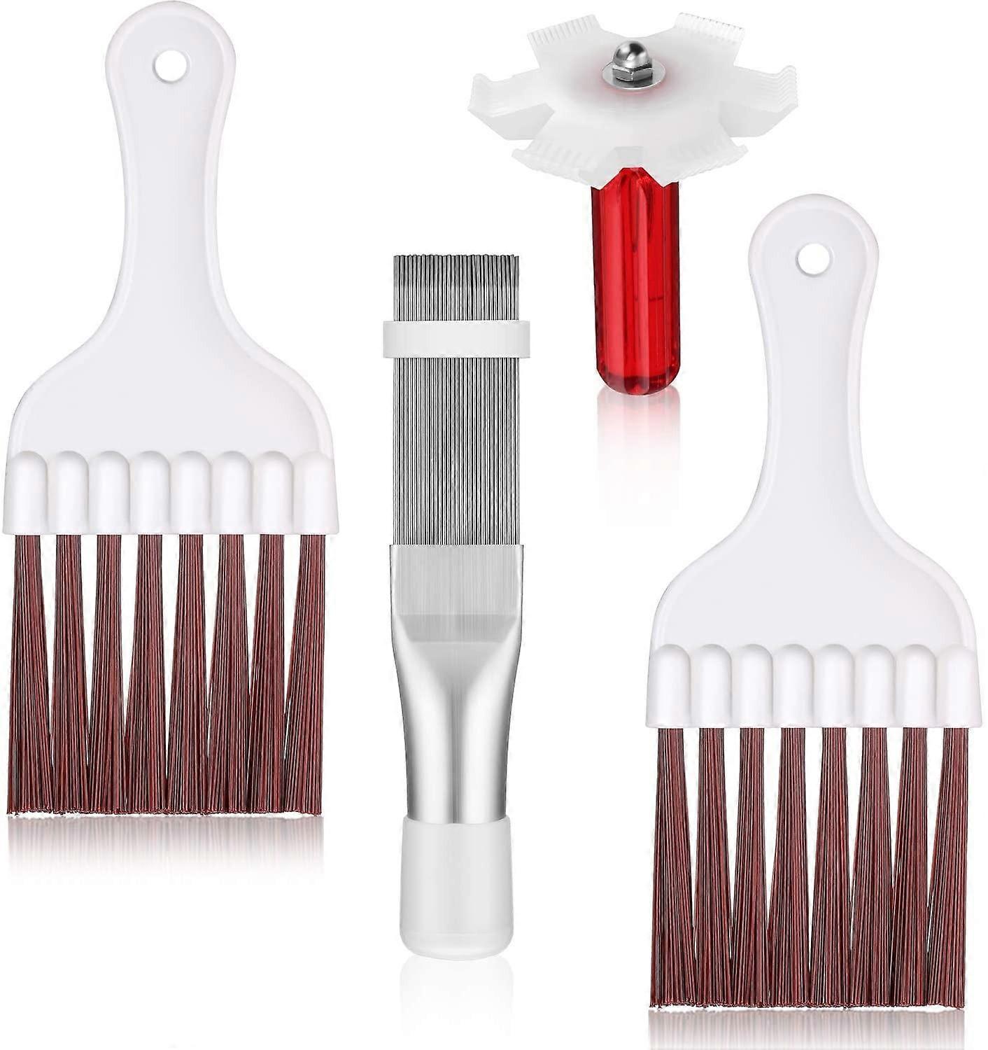 4-piece air conditioning condenser set (3 types), fin cleaning brush