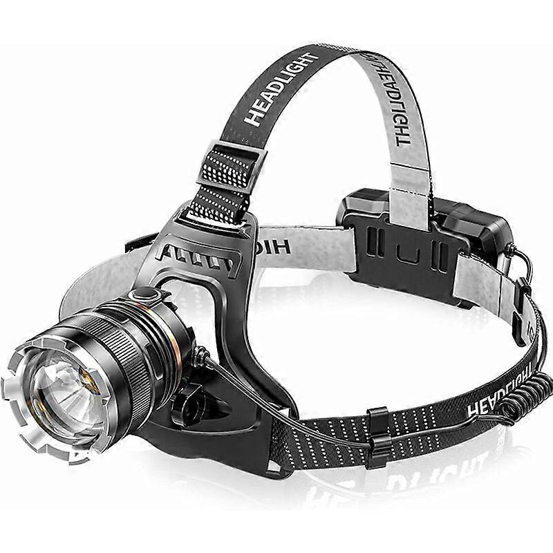 Rechargeable LED Headlamp, Super Bright 50,000 Lumens 4 LED Modes, Sensor and Red Light, USB Rechargeable 5200 mAh, IPX6 Waterproof Lightweight Mini A