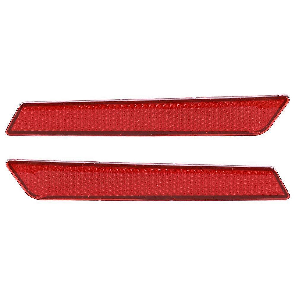 Pair of Saddlebag Reflector Latch Cover Safety Warning Large Size Fit for Touring FLT FLHT 2014-2017Red