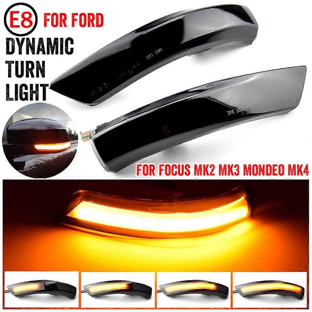 2pcs Dynamic Turn Signal Light Led Side Wing Rearview Mirror Indicator Blinker Light For Ford Focus 2 3 Mk2 Mk3 Mondeo Mk4
