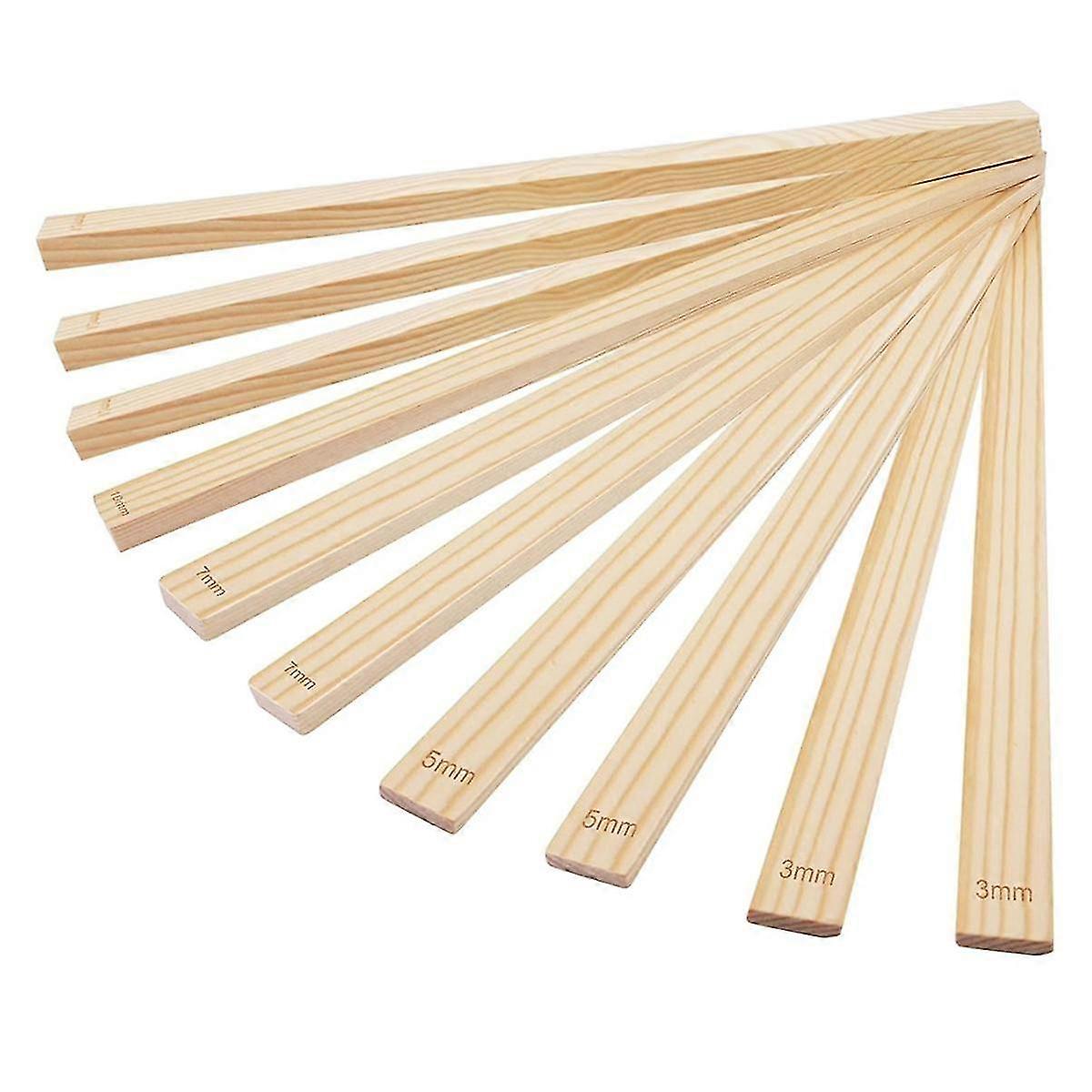 Pottery Rolling Pin Set - 10 Pieces in 5 Sizes for Polymer Clay and Pottery Pottery Teaching Tools with Thickness