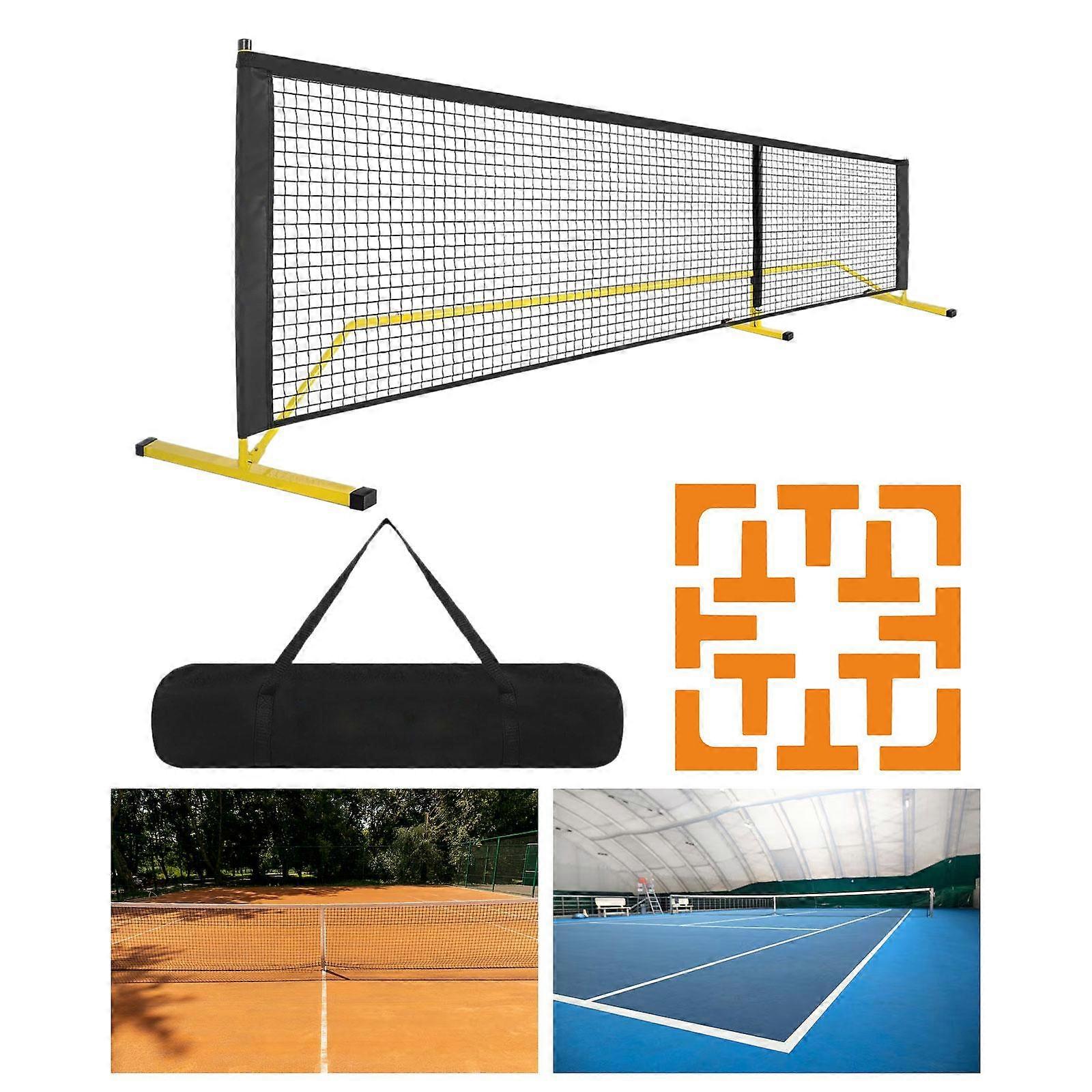 Portable Pickleball Net 22ft Equipment Pickle Ball Net for Game Tennis Orange