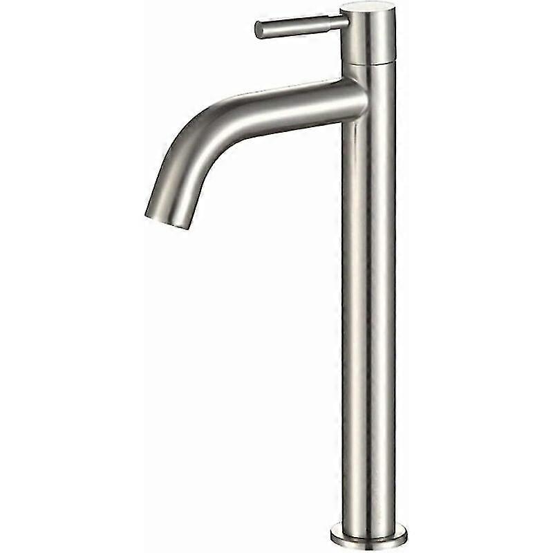 Robinet à levier unique en acier inoxydable eau froide Robinet de salle de bain Lavabo Lavabo Robinet