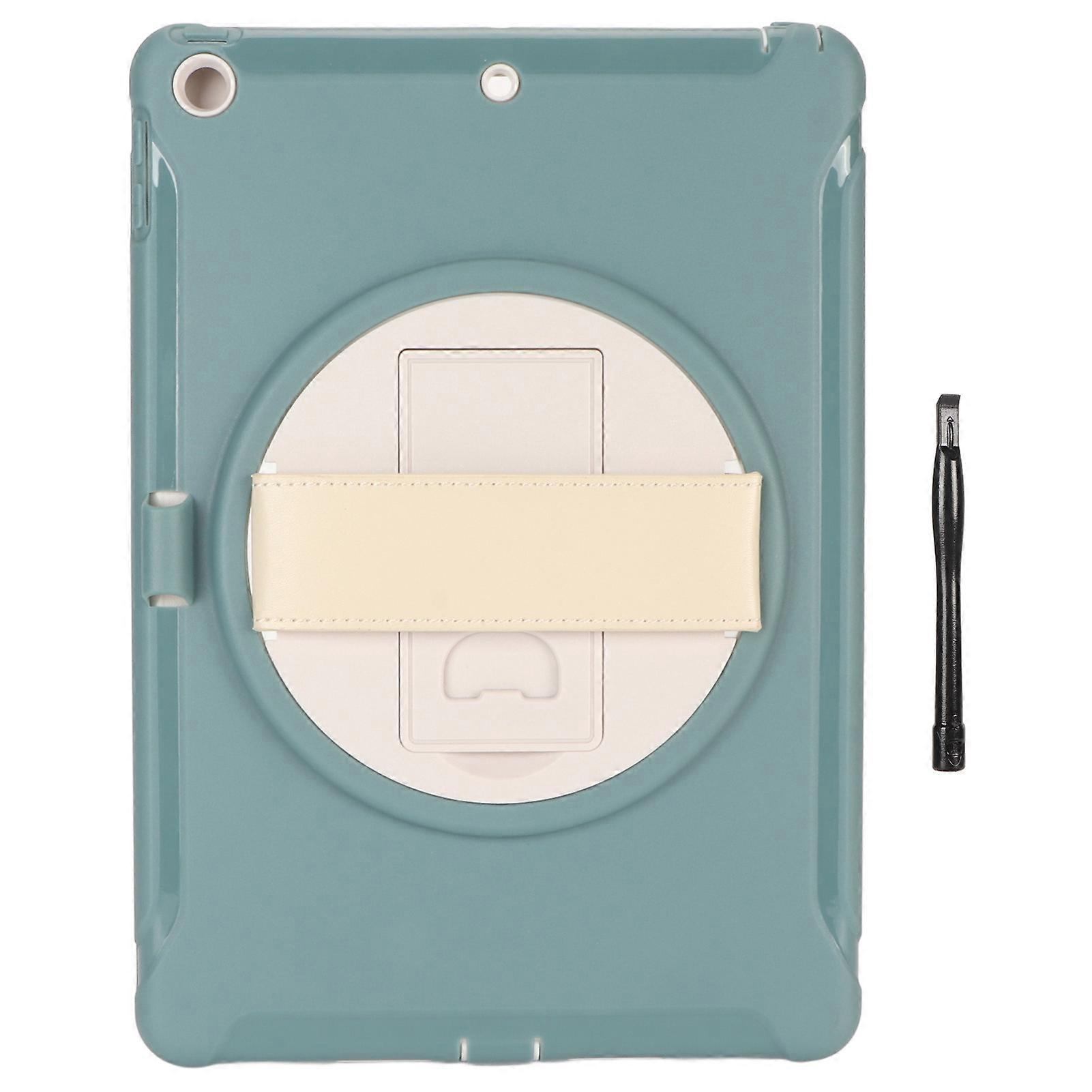 Tablet Protective Case for IOS 10.2 Three Layer Rugged Drop Protection Tablet Case with Hand Strap Kickstand Emerald Green