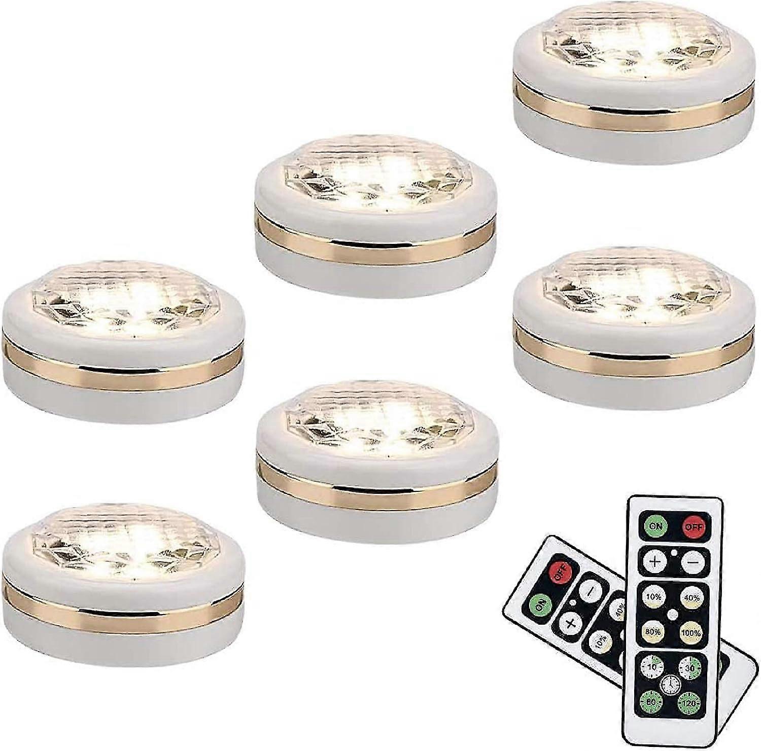 Wireless LED Lights with Remote Control 6 Pack Battery Powered Closet Stick Lights