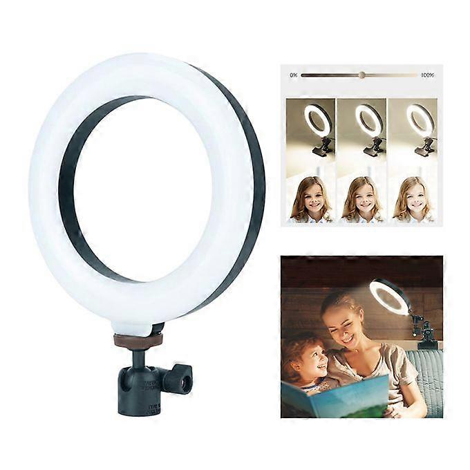 LED Adjustable Brightness Ring Light Clipon For Video Set B