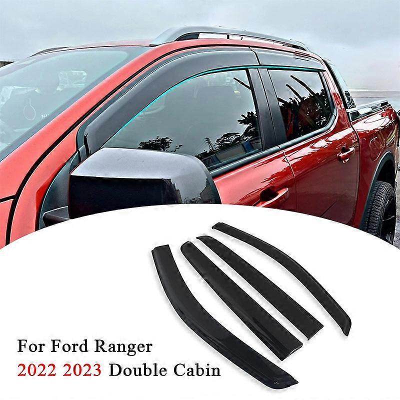 Window Deflector Weathershield for Ford Ranger T9 2022 2023 Wildtrak Sport XLT XLS XL double cabin Window Visor Car Styling 4PCS