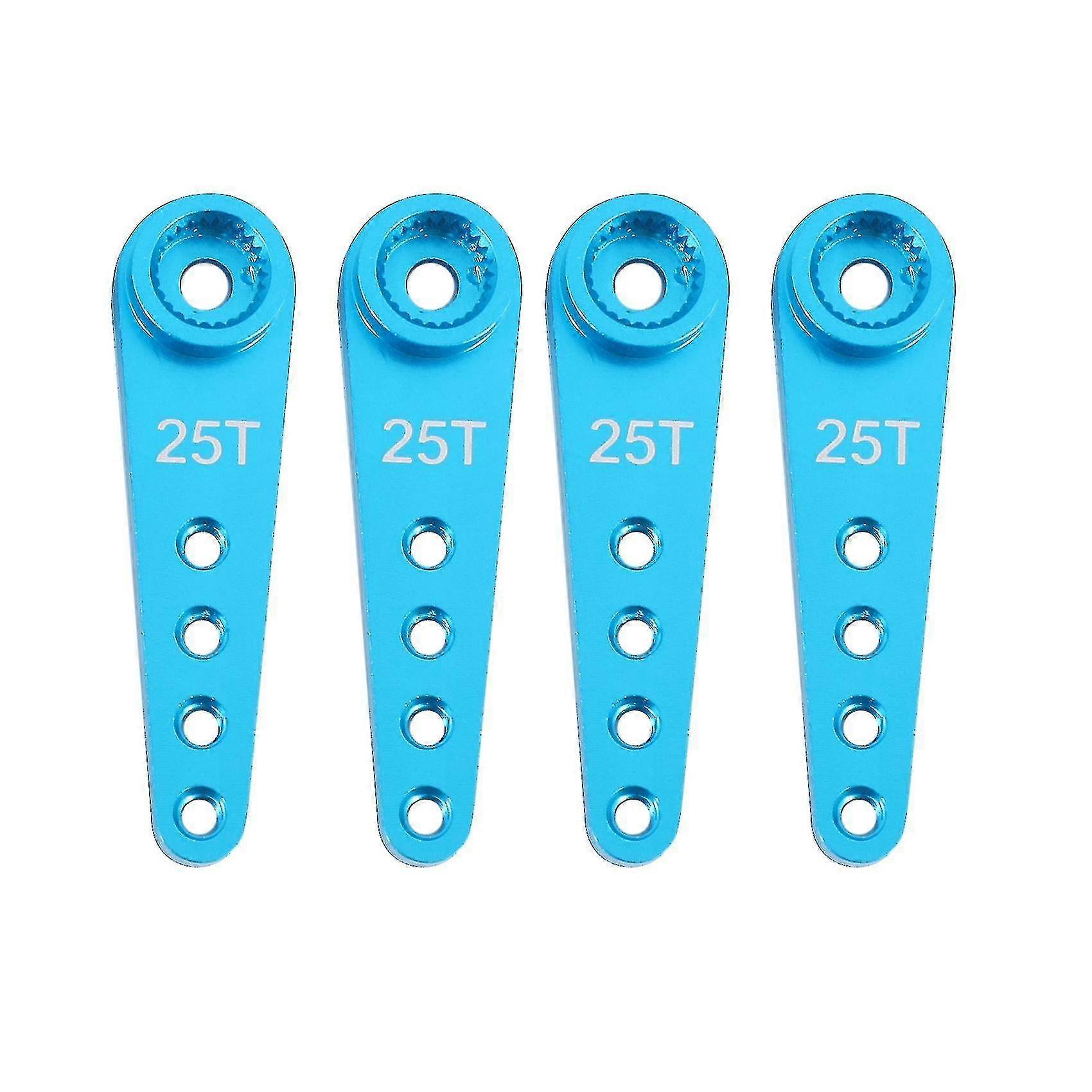 4pcs 37mm 25t Metal Extension Steering Arm Horn For Rc Car Crawler Parts,blue-L
