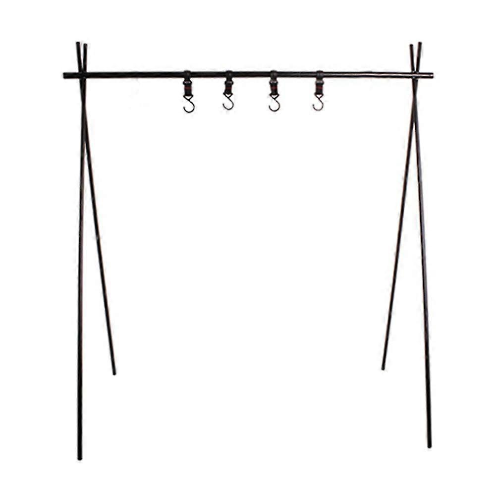 Outdoor Cooking Utensils Hanger Foldable Camping Clothes Hanger Triangular Pot Hanger Suitable For