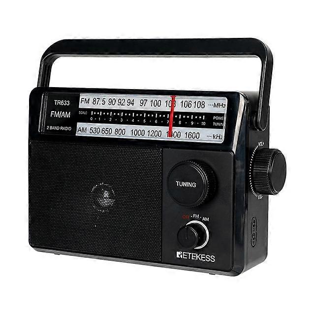 TR633 Radio FM Portable Radios AM FM Rechargeable Battery Operated Radio Search Indicator Light Large Scale Senior Home