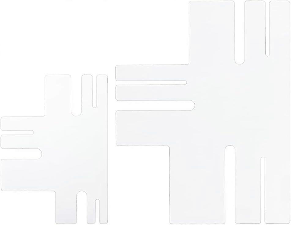 2Pcs T Shape Acrylic Bow Maker Template Multi-Size Bowknot Making Board Craft Sewing Tool for Ribbon Bow Making Hair Bows Gift Bows Crafts Making