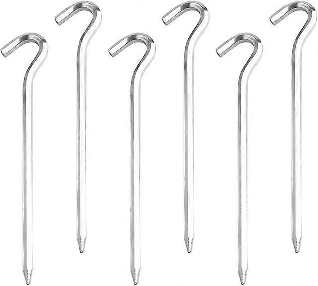 6 قطع خيمة أوتاد - خيمة الألومنيوم أوتاد مع هوك - 7 مسدس قضيب حصص مسمار سبايك حديقة حصص التخييم أوتاد لنصب الستائر خيمة التخييم