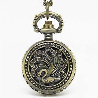 Mini størrelse Steampunk Heavy Meta stolt som et påfugl lommeur ure