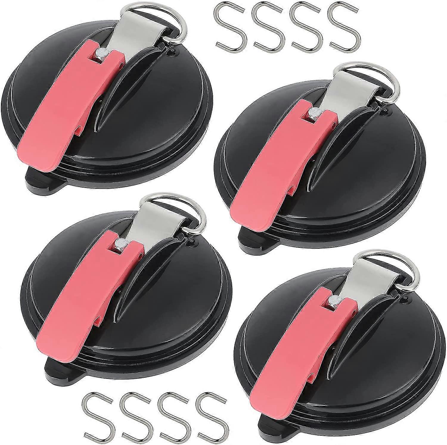 4 Pcs Multifunctional Car Suction Cup, Camping Suction Cup, Powerful Suction Cup