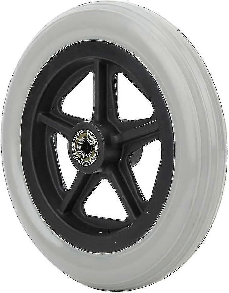 Wheelchair Front Wheel, 7 Inch Front Casters Disabled Anti-slip Rubber Wheels Wheel Replacement Wheelchair, Roller, Walker (2 Pieces - Grey)