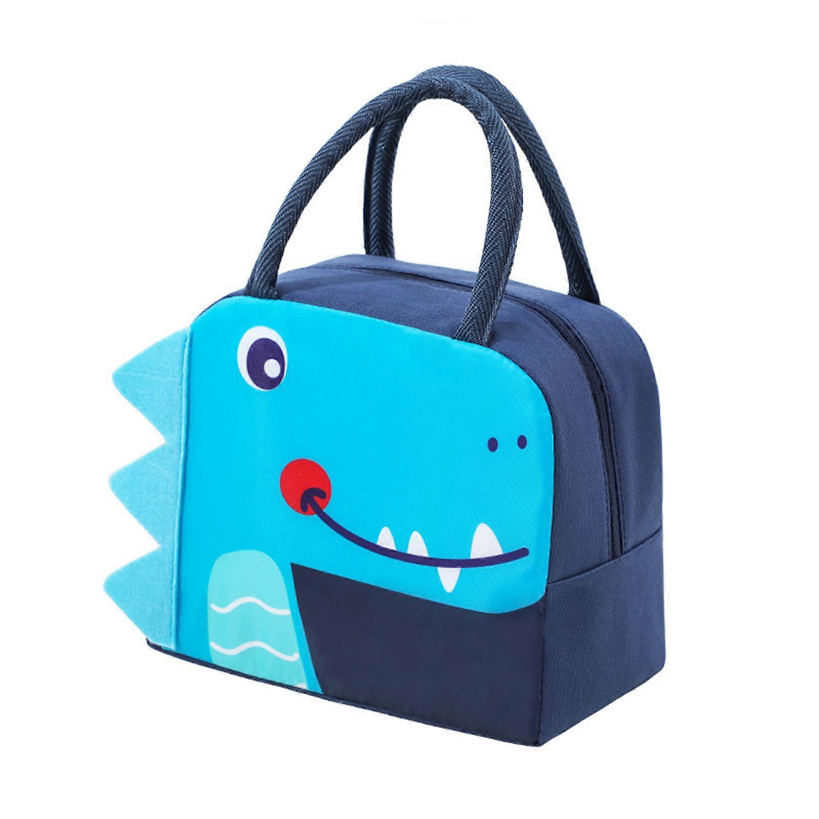 3D Pattern Lunch Tote Pouch Large Capacity Oxford Cloth Lunch Box for Beach Camping Hiking Trip