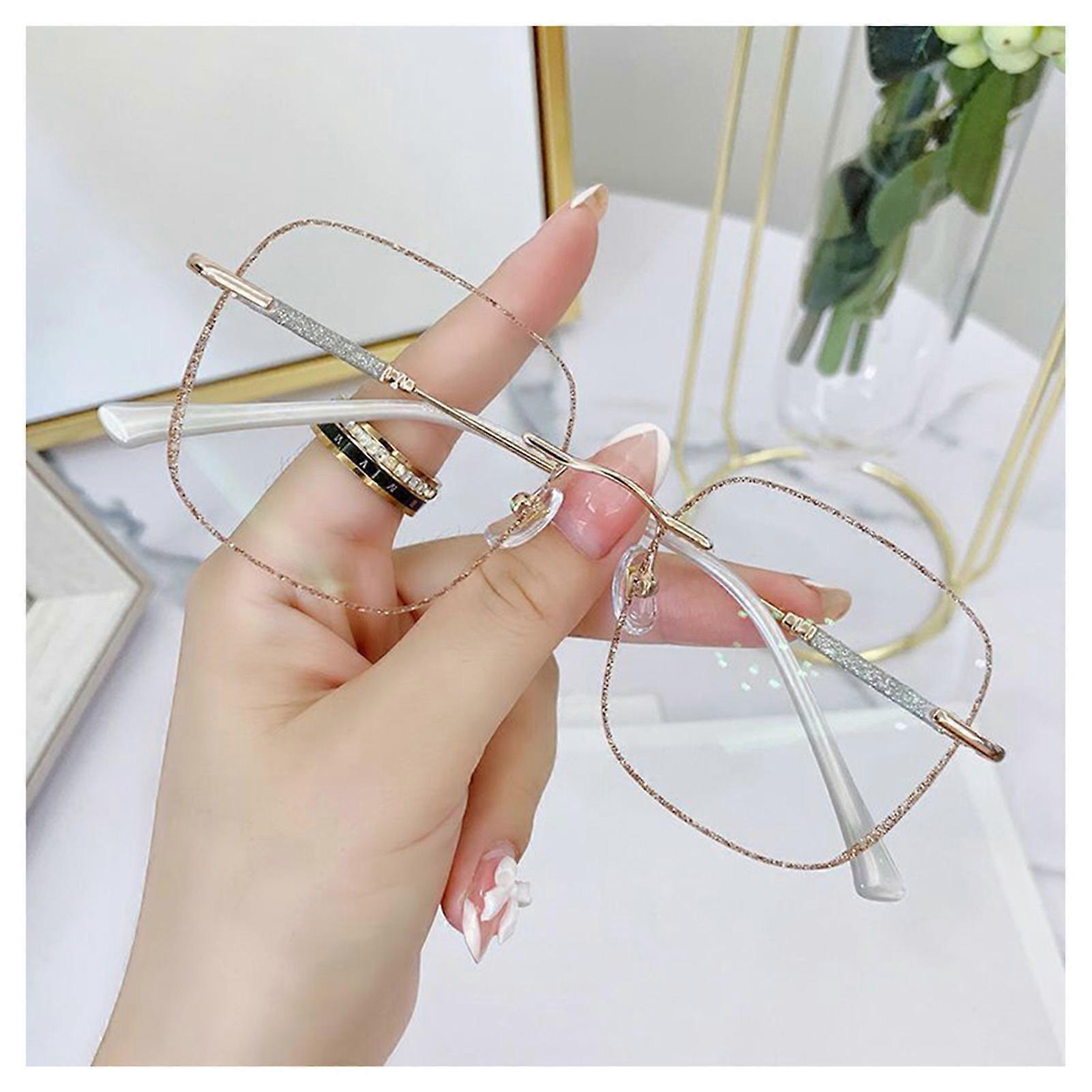 Oversized Computer Glasses Stylish Shiny Rim Anti Radiation Ray Eyeglasses