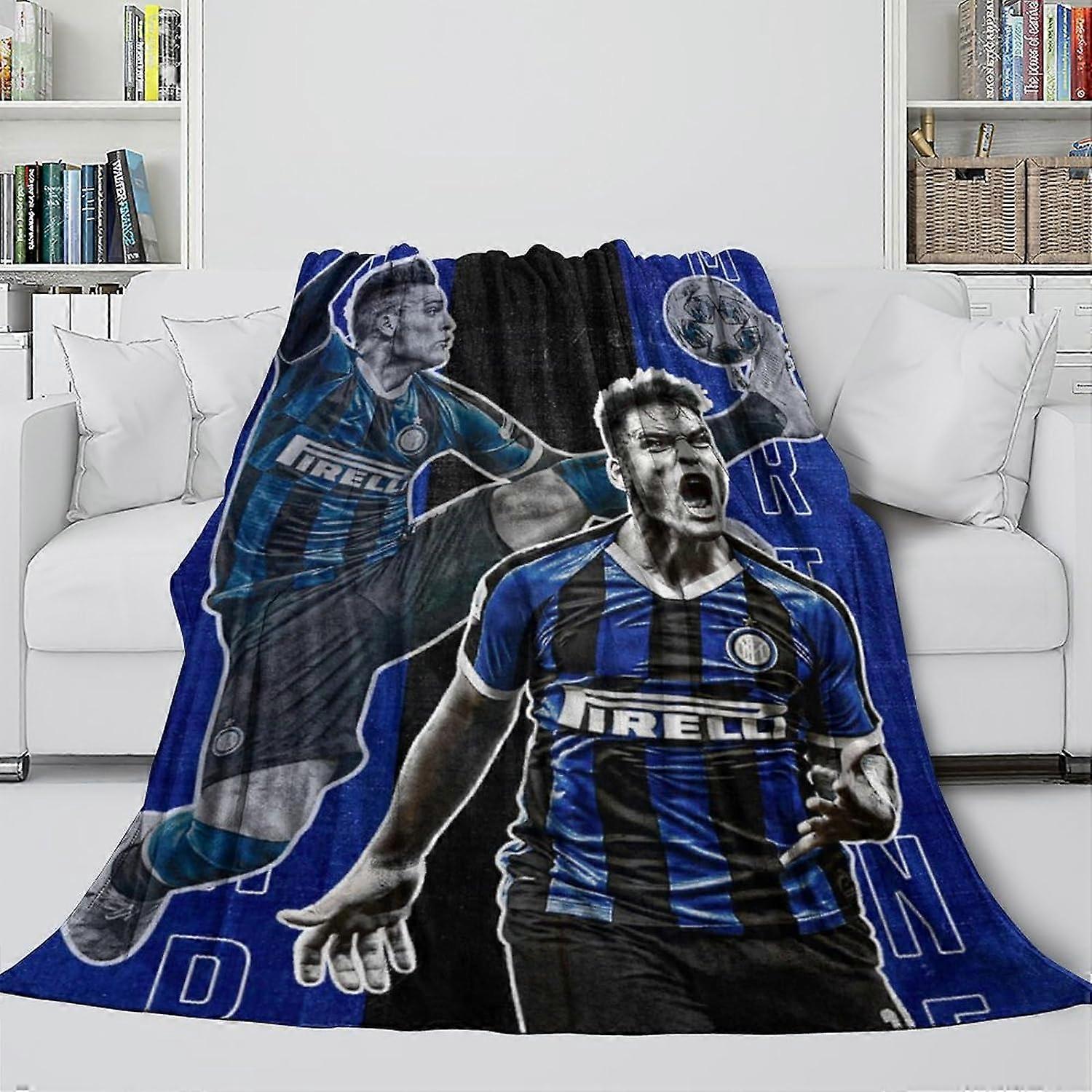 Lautaro Coperta Accattivante - Calcio Comodi Plaid Per Fuggire Di Tanto In Tanto Dai Travagli Della Vita - Divano Letto Ufficio Presepe Viaggio Cam...