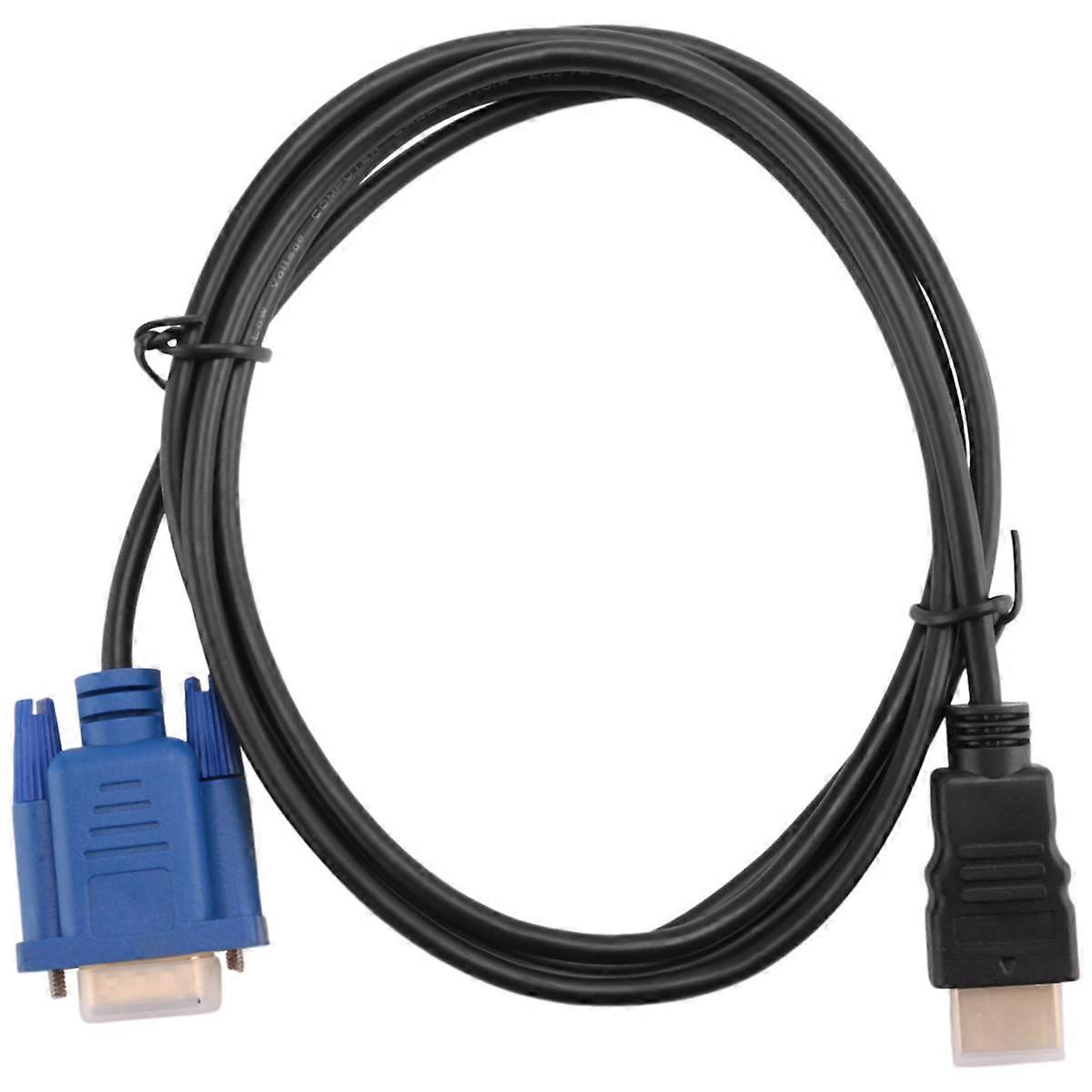 1.8M Ouro HDTV HDMI-compatível com VGA HD15 Cabo Adaptador Conversor Macho para PC TV DF Nuevo
