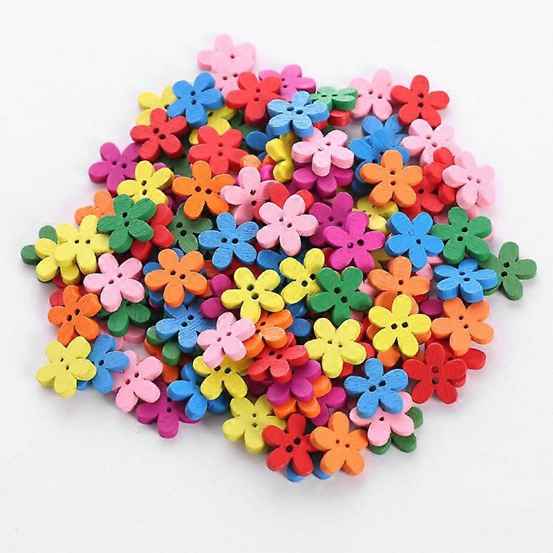 Owl Flower Shapes Wooden Buttons Sweater Buttons Two Eyed Plum Blossom Buttons Kids Buttons,2024 Ping