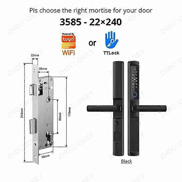 Aluminum Waterproof TTlock Fingerprint IC Card Code Digital Electronic Lock Wifi Pull Push Smart Door Locks