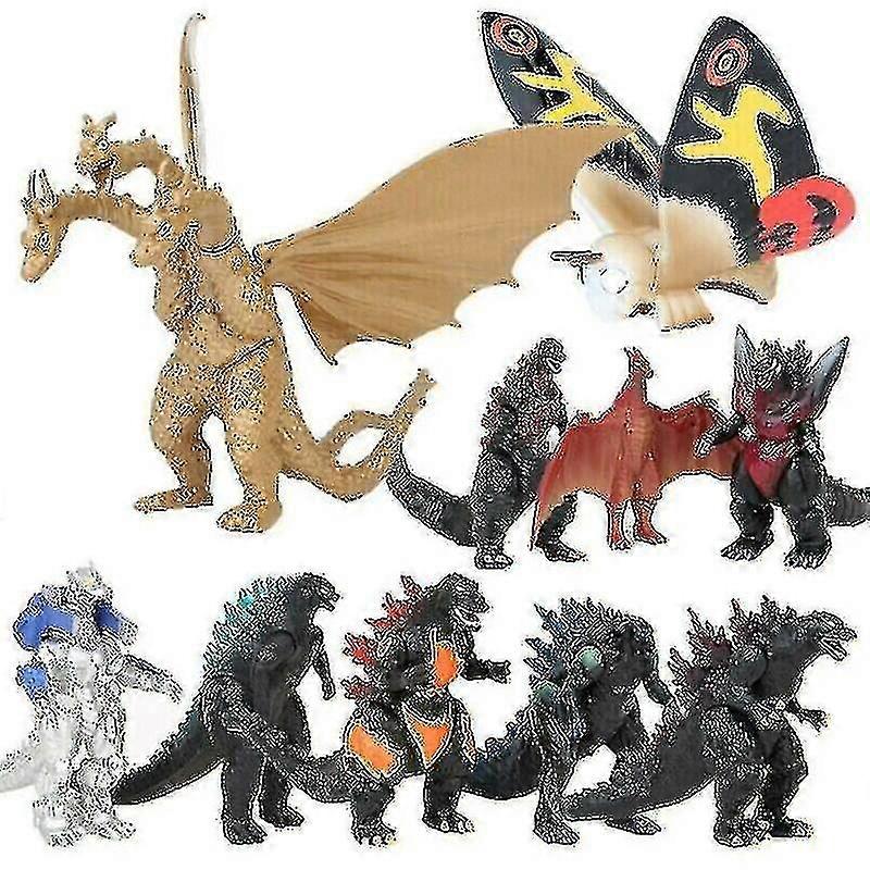 Godzilla 2 King Of The Monster Shin Kaiju Gigan Ghidorah 10 Pcs Figures Set Toy