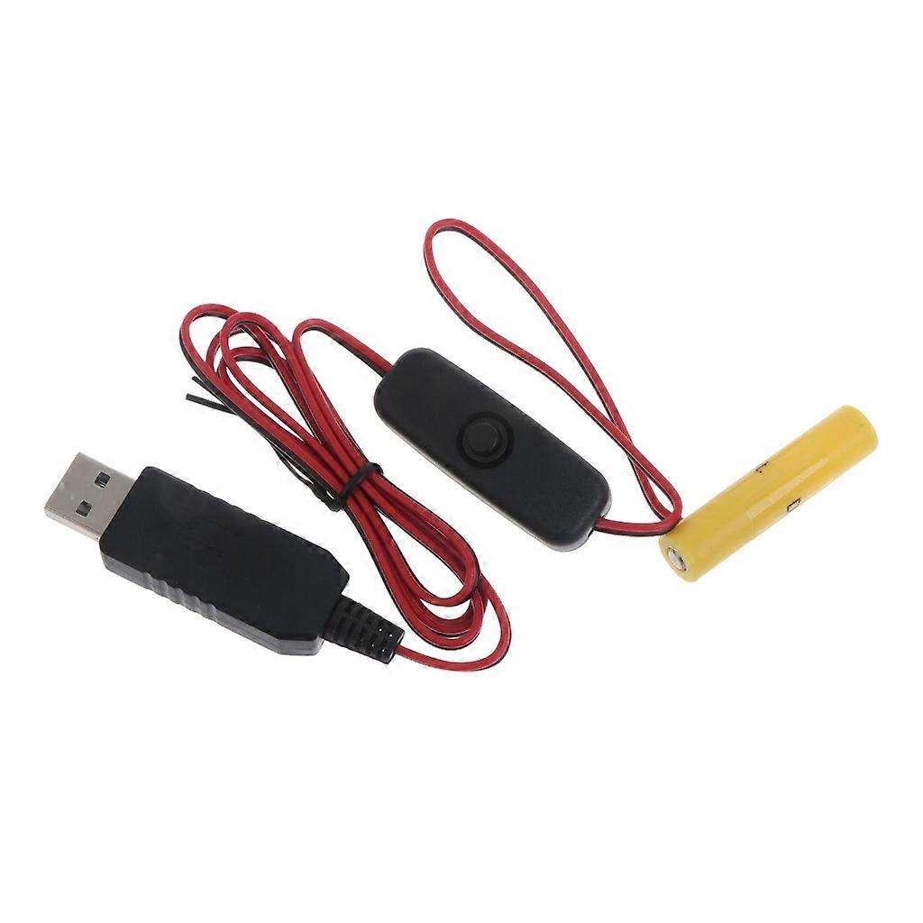 Type-C/USB Power Supply Dummy Battery Adapter Cable Replace 1.5V AAA Battery