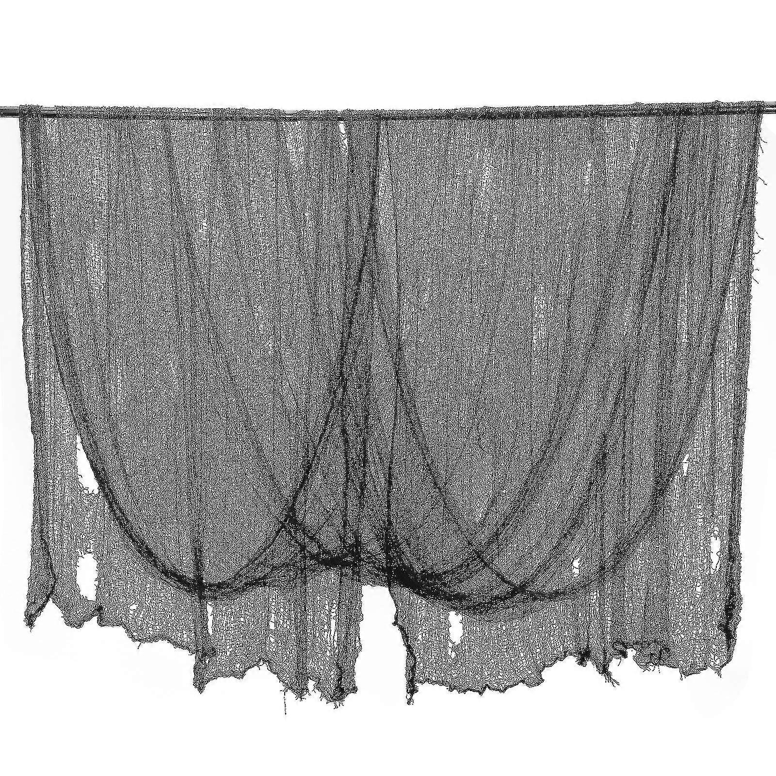 ديكورات الهالوين، مشهد حفلة مخيف، دعامة رعب إبداعية، شبكة كثيفة، طاولة، باب، شبكة، نافذة، منزل، قماش مخيف