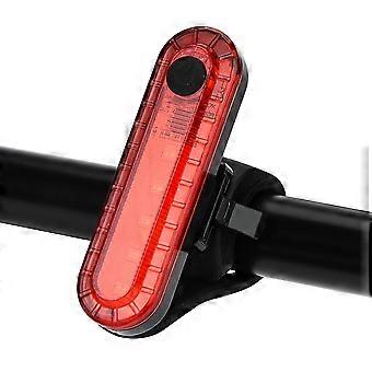 Usb Rechargeable Bike Bicycle Cycling 4 Modes 5 Led Front Rear Tail Light Lamp