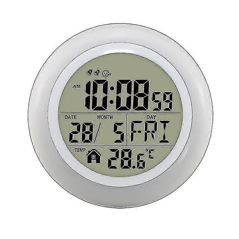 Atomic Clock With Indoor Temperature And Humidity, Compatible With Seniors A