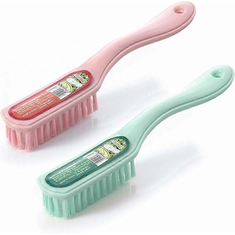 Clothes Brush, Long Handled Cleaning Brush, 2 Pieces Plastic Soft Clothes B
