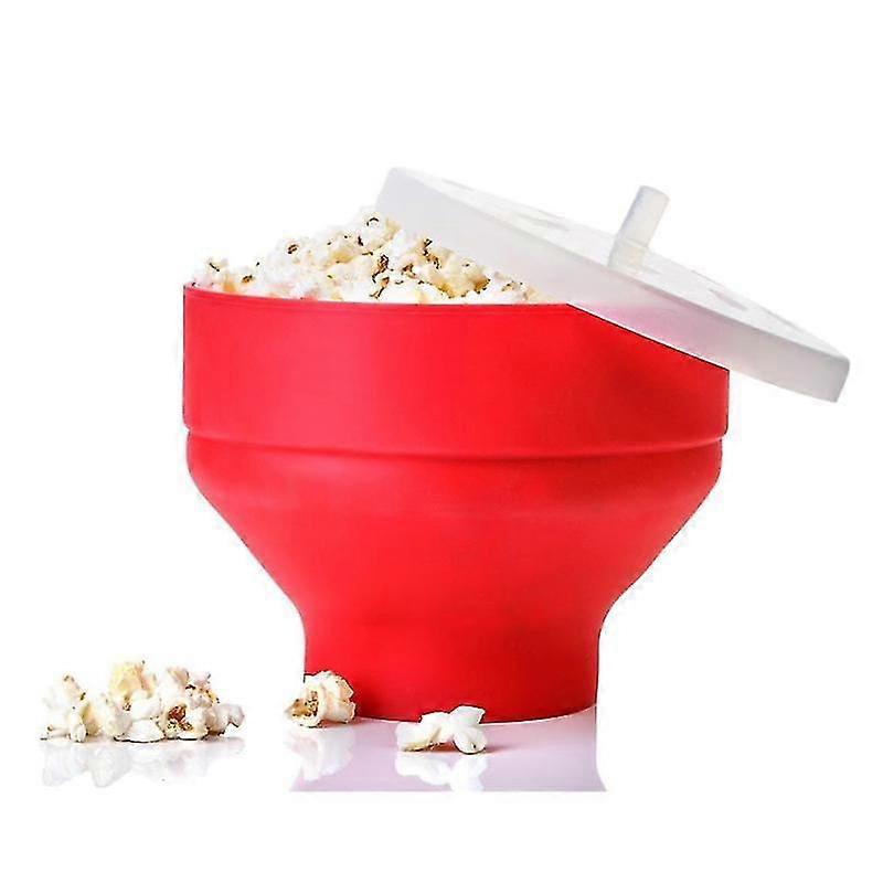 Silicone Popcorn Bowl Home Microwaveable Pop Corn Maker Microwave Oven Folding Popcorn Bucket -aqwg