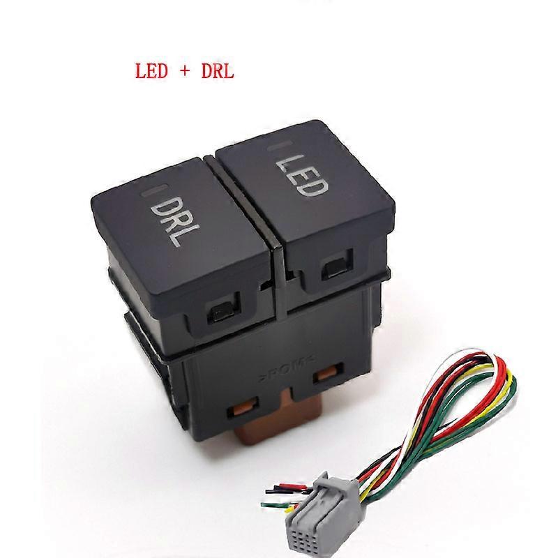 1pc Dual Key Switch Dual Switch Fog Lights Radar Power Supply LED Headlight Switch Button For Honda URV CRV BREEZE CITY Accord