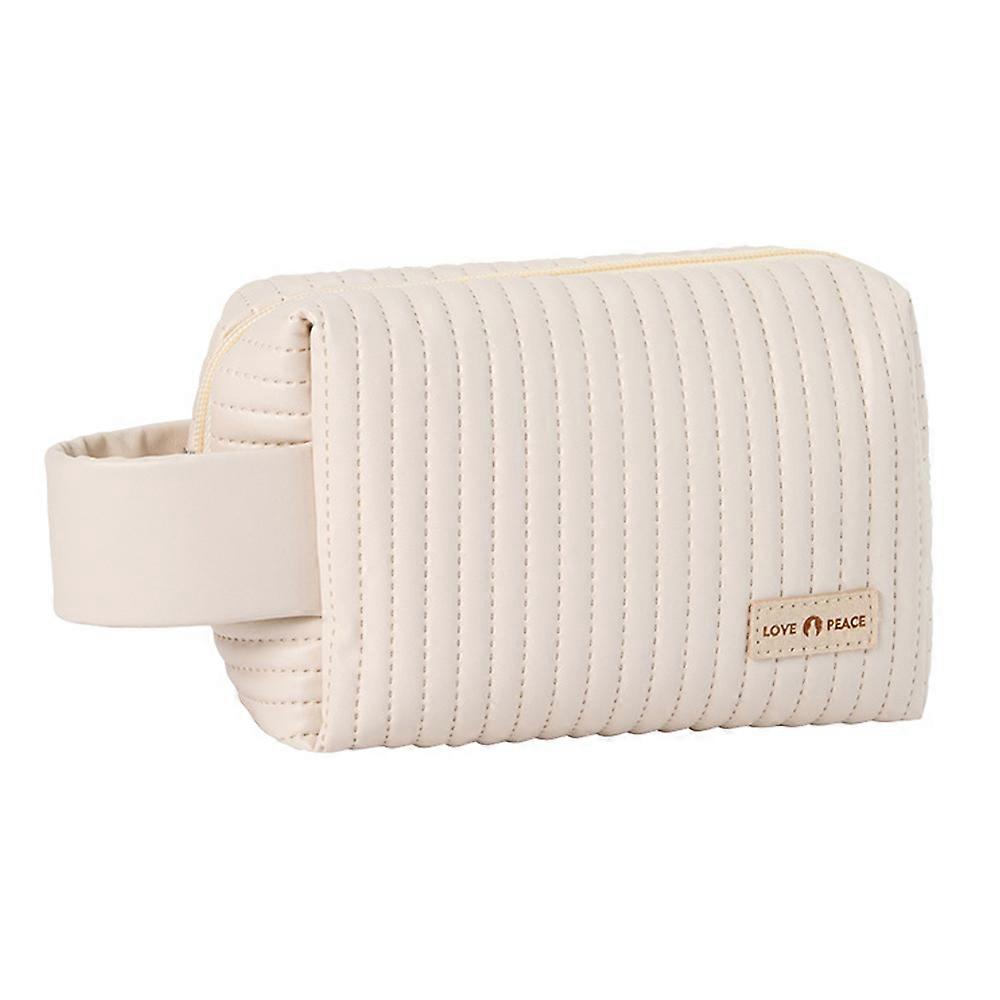 PU handheld makeup bag with handle