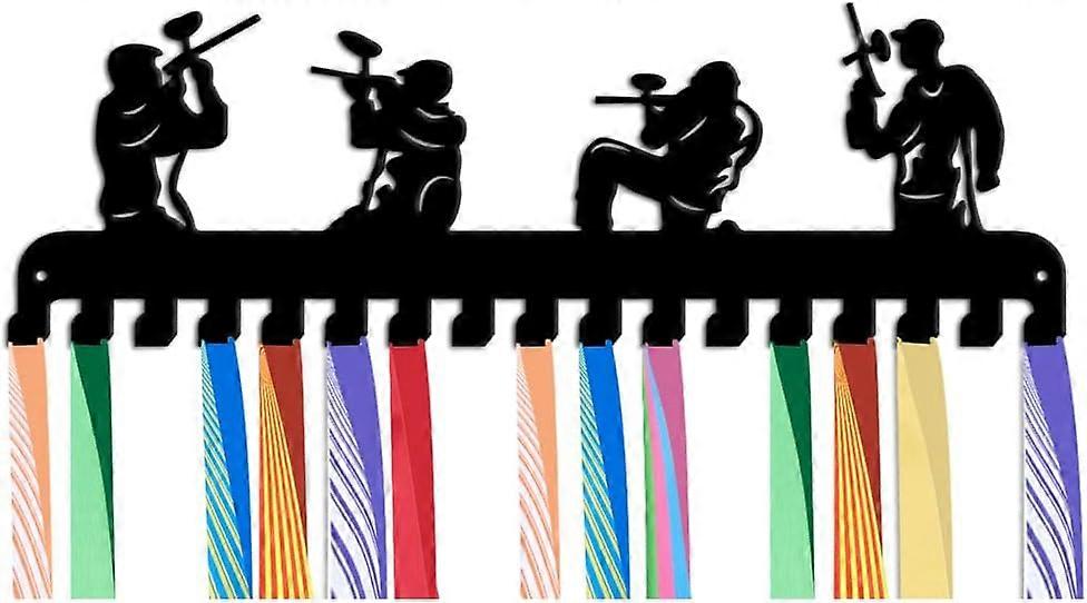 Medals Hanger Display Holder Rack Airsoft Medals Display Wall Mounted Frame Medal Holder Hooks Ribbon Holder with 17 Hooks for Competition Medal Wall