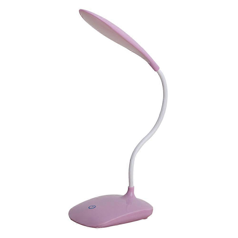 LED Desk Lamp with Flexible Gooseneck 3 Level Brightness, Battery Operated Table Lamp Touch Control, Compact Portable lamp for Dorm Study Office Bedro