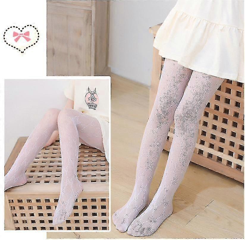 Mädchen Doppel-G-Brief Netzstrümpfe, enge dünne transparente Mesh-Strumpfhosen-jie