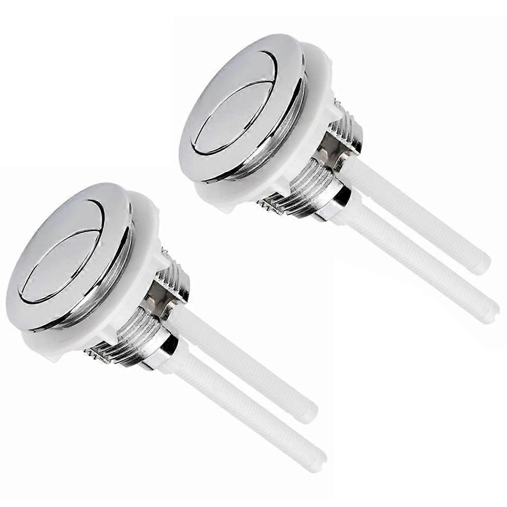 2PCS Toilet Flush Button Replaces 38mm Double-Button Switch Round Button Toilet Flush Button