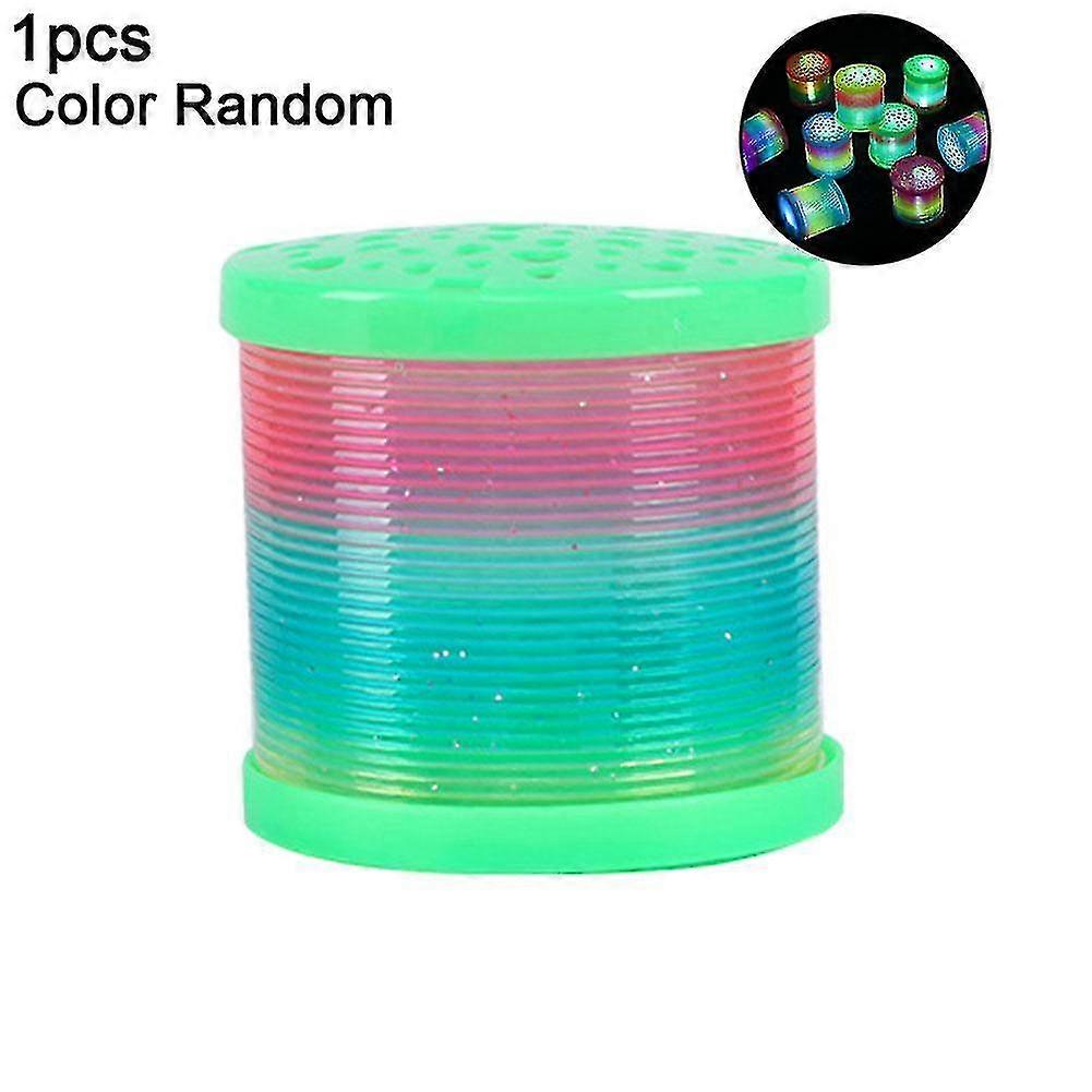 Glow In Dark Walking Rainbow Spring Toy Kid Magic Luminous Slinky Rainbow