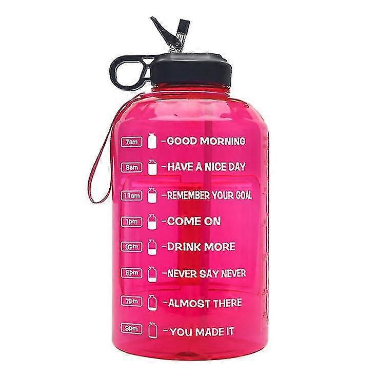 3.78l Large Water Bottle Hydration With Motivational Time Marker Reminder