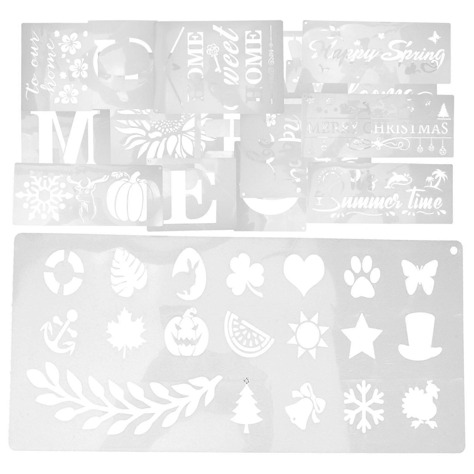 26 Sheets Of Delicate Stencils Convenient Welcome Stencils Diy Welcome Templates Diy Supply