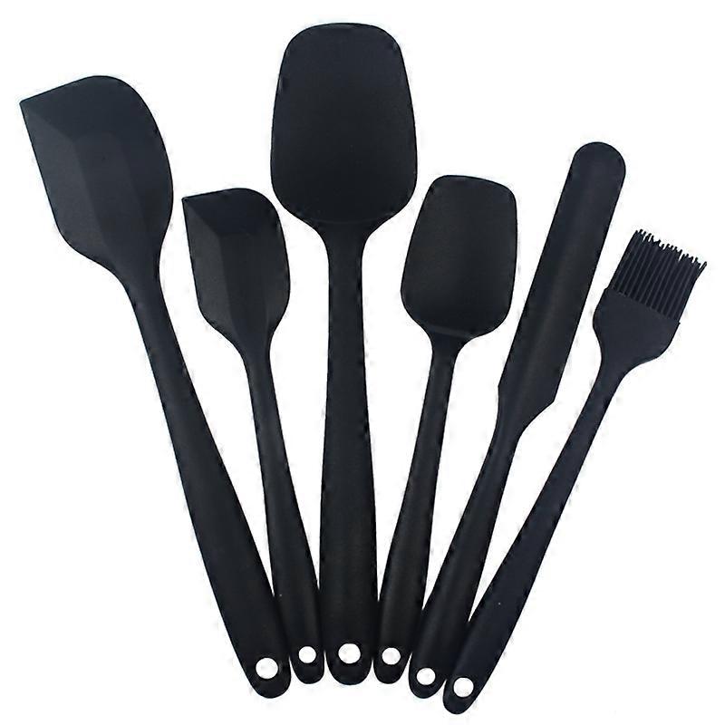 Set of 6 silicone spatulas 315c resistant silicone spoons and spatulas - Seamless design - professional non-stick silicone with stainless steel core