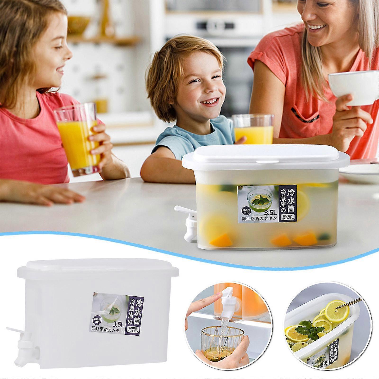 3.5l Large Capacityre Frigerator Cold Kettle With Faucet Fruit Teapot Lemonade Bucket