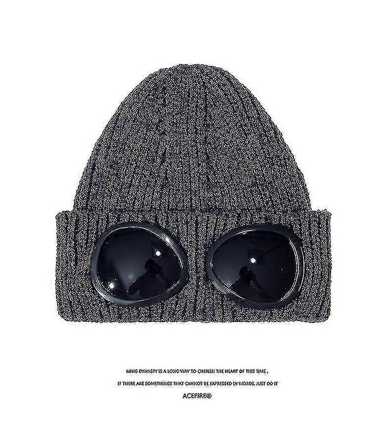 2022 016a Cotton Knit Lightweight Goggle Beanie Hat